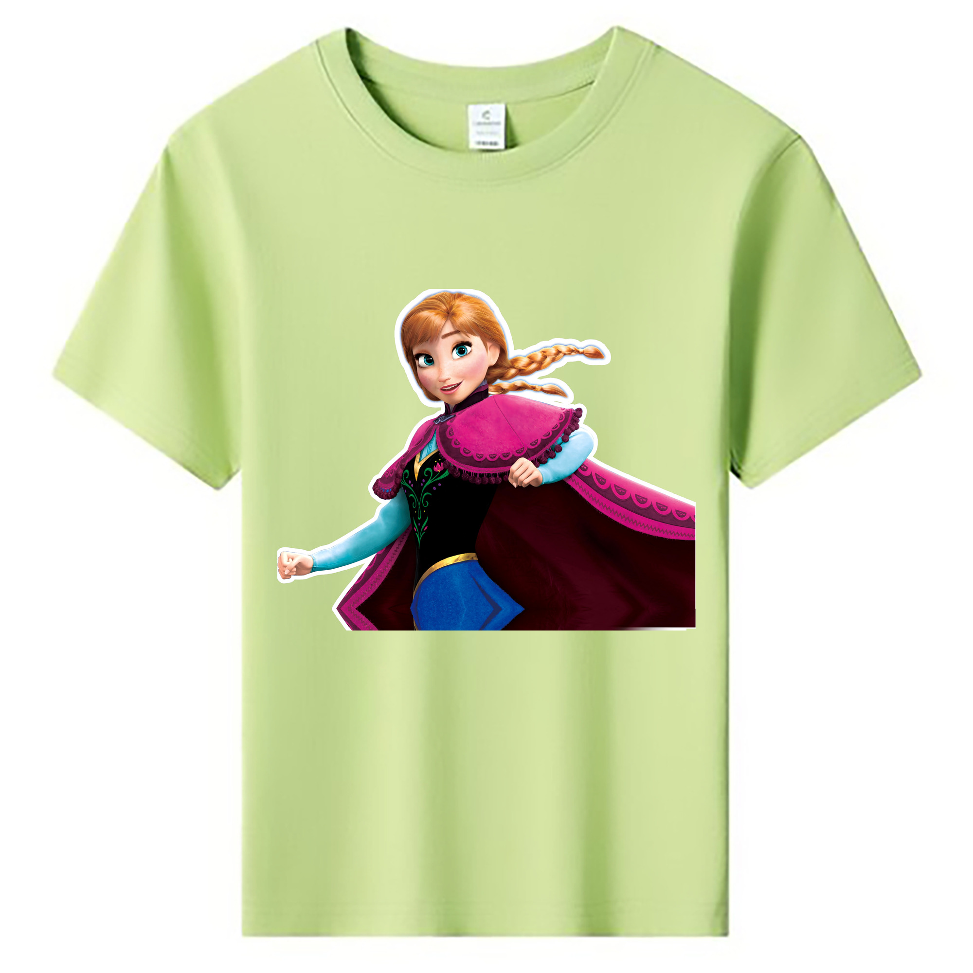 （画像用） アナと雪の女王 アンナ エルサ Frozen Anna Elsa 綿100％キッズTシャツ（フロントプリント）